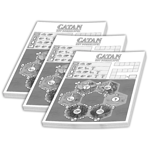 999 Games Catan: Het Dobbelspel: Scoreblok 3 Stuks
