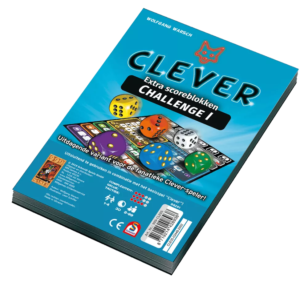 999 Games Clever Challenge 1 Scoreblok - Dobbelspel