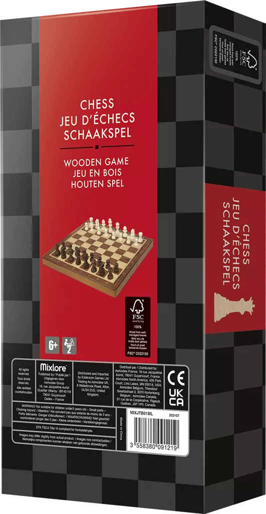 Houten Schaakspel Opvouwbaar - Image 2