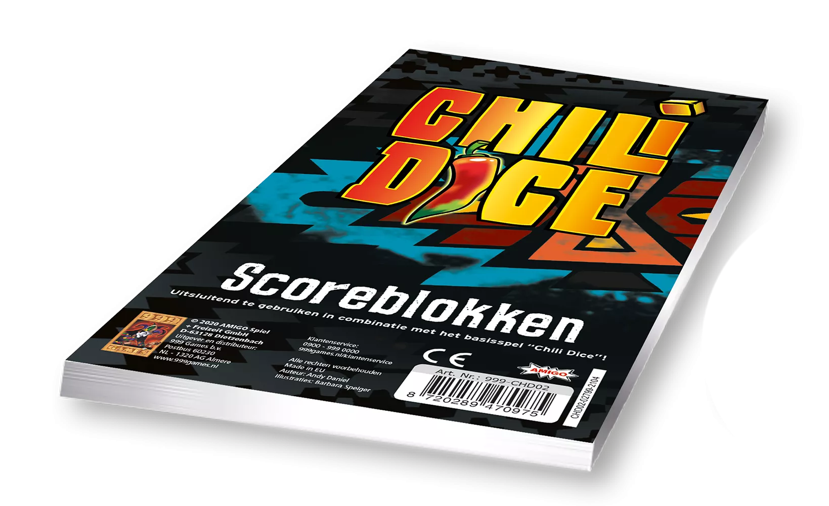 999 Games Scoreblokken Chili Dice Drie Stuks