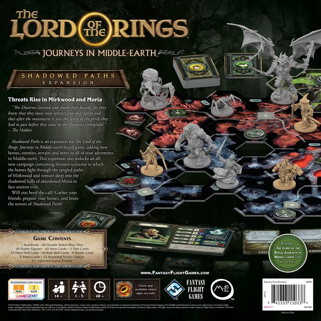 Fantasy Flight Games LotR Journeys In Middle Earth Shadowed Paths - Image 3
