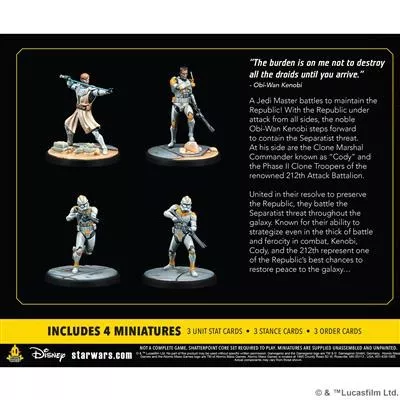 Atomic Mass Games Shatterpoint General Obi-Wan Kenobi Squad Pack - Image 2