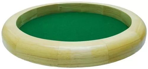 Dobbelpiste Blank Hout Rond 35cm
