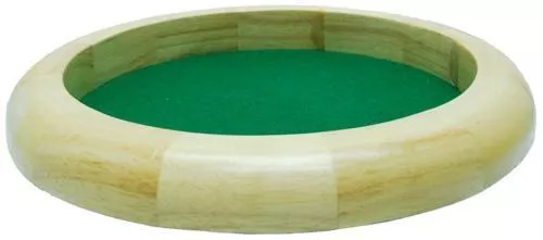 Dobbelpiste Blank Hout Rond 30cm
