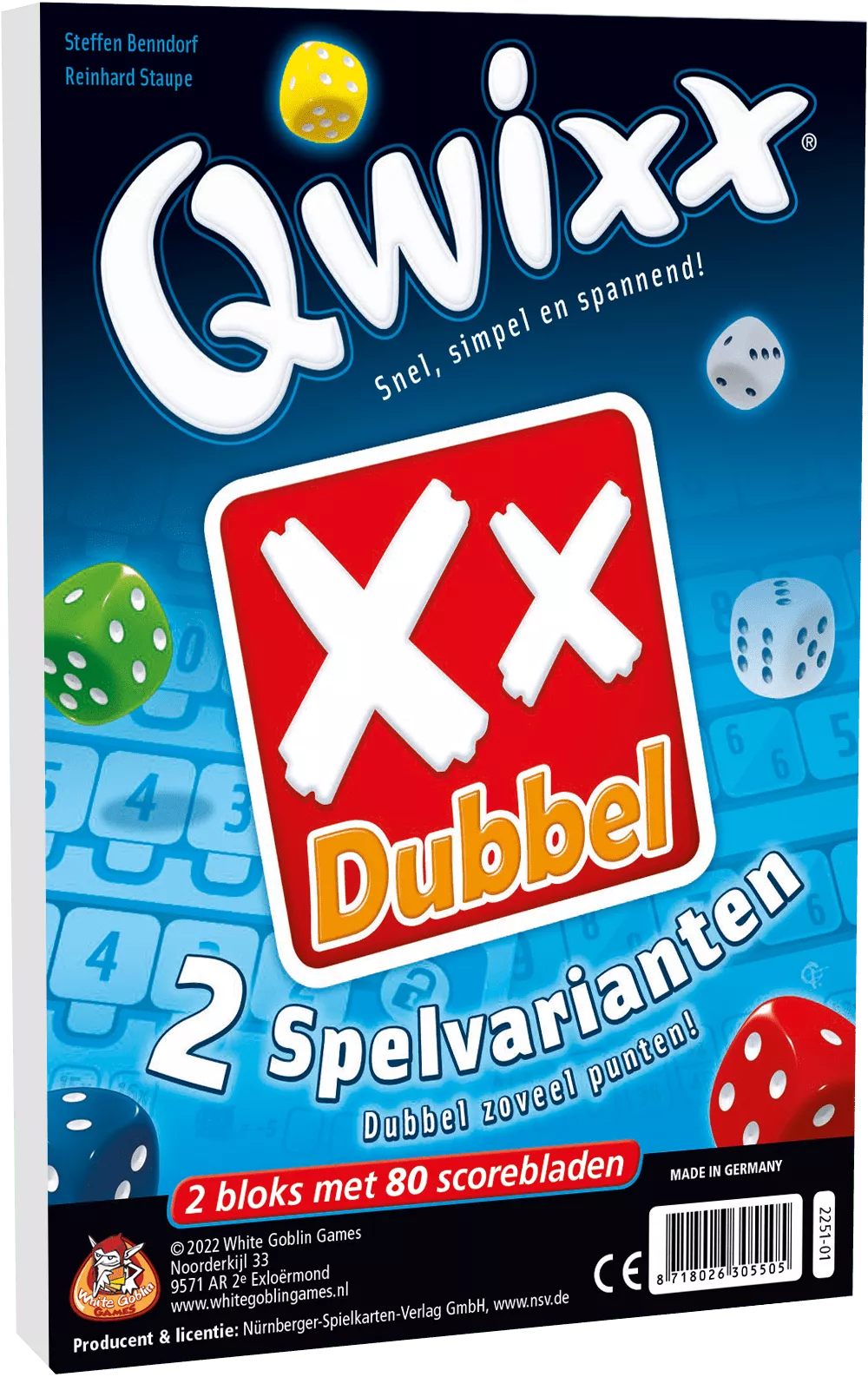 Qwixx Dubbel Scoreblok